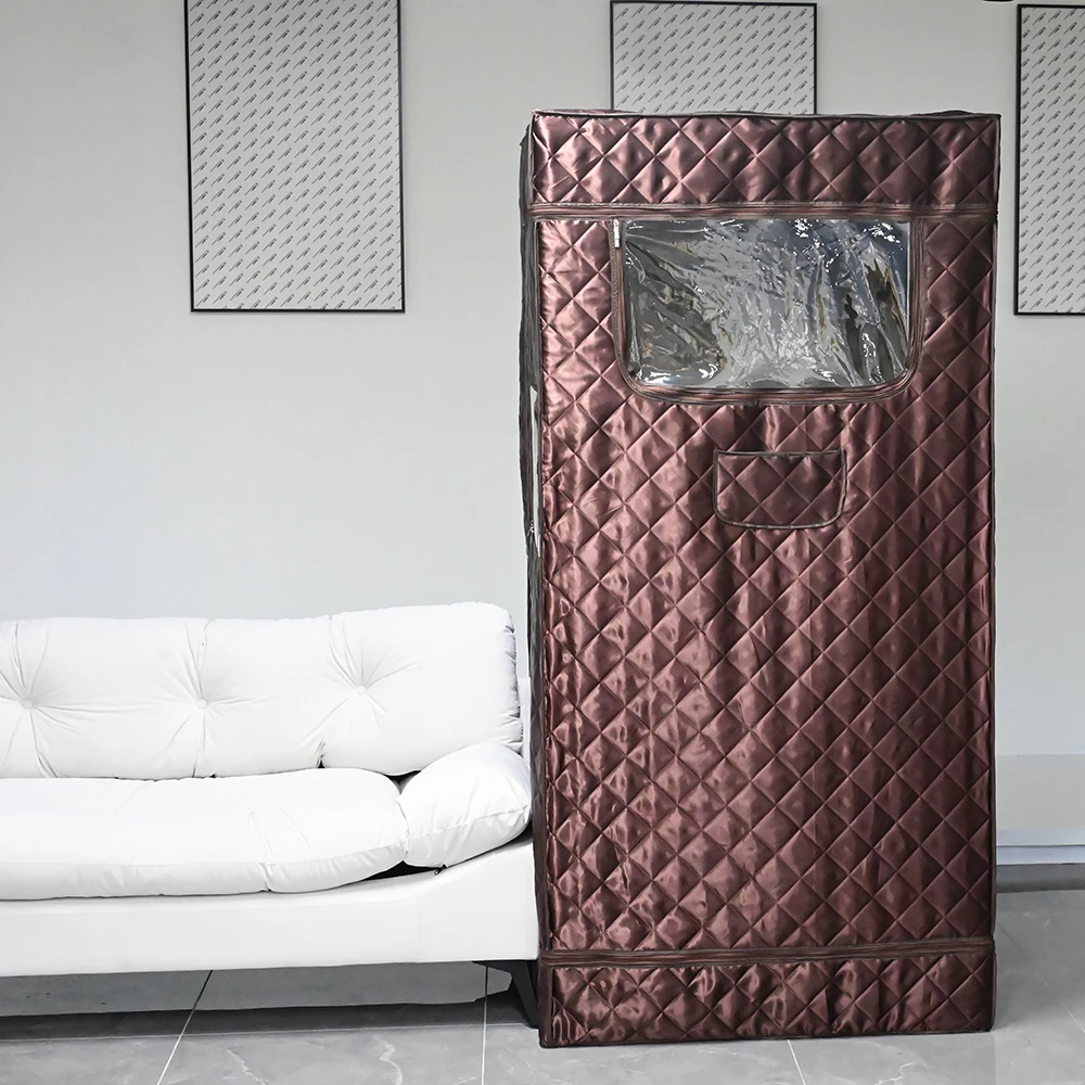 DINGDA New Fullsize Indoor Steam Sauna Spa Tent with 3L 1000 Watt Steam Generator Home Therapeutic Sauna for Detox Relaxation