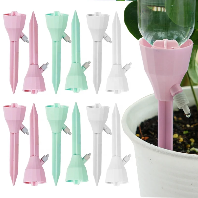 12 Pieces Self Plant Watering Spikes System with Slow Release Control Valve Automatic Plant Waterer Device Irrigation Drippers