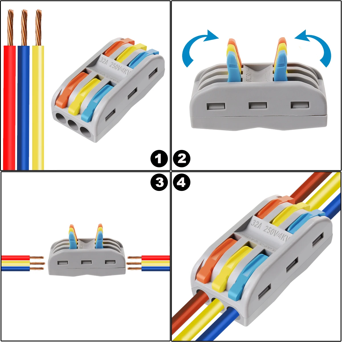 PCT-2-2 Series Nylon material Efficient Wire Management Push In Quick Connect Wire Terminals Pin Crimp Connectors