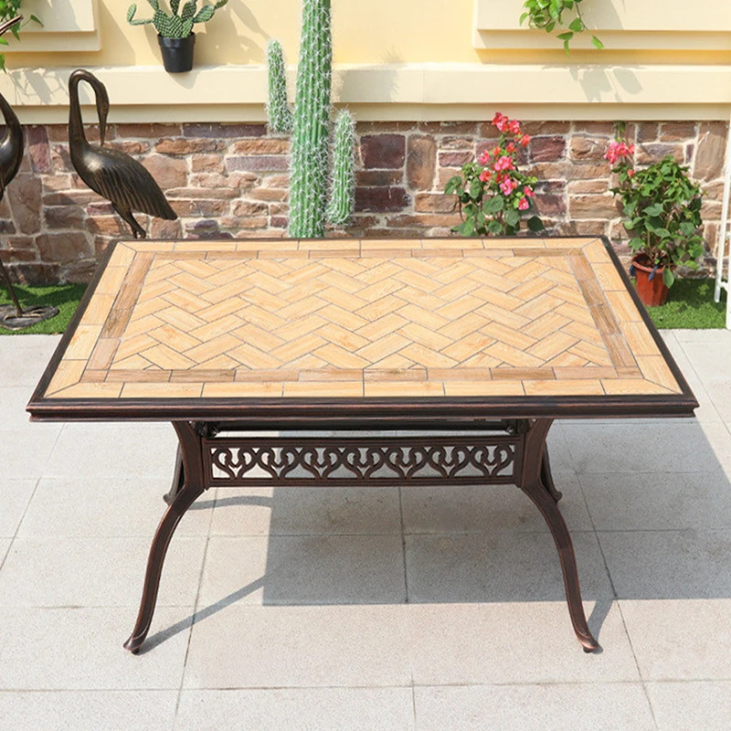 Foshan American European type outdoor anti-skid tile table aluminum die-casting frame