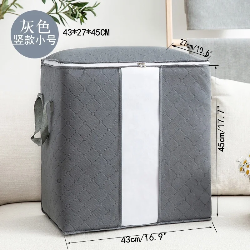 Large capacity foldable fabric storage box foldable blanket storage bag