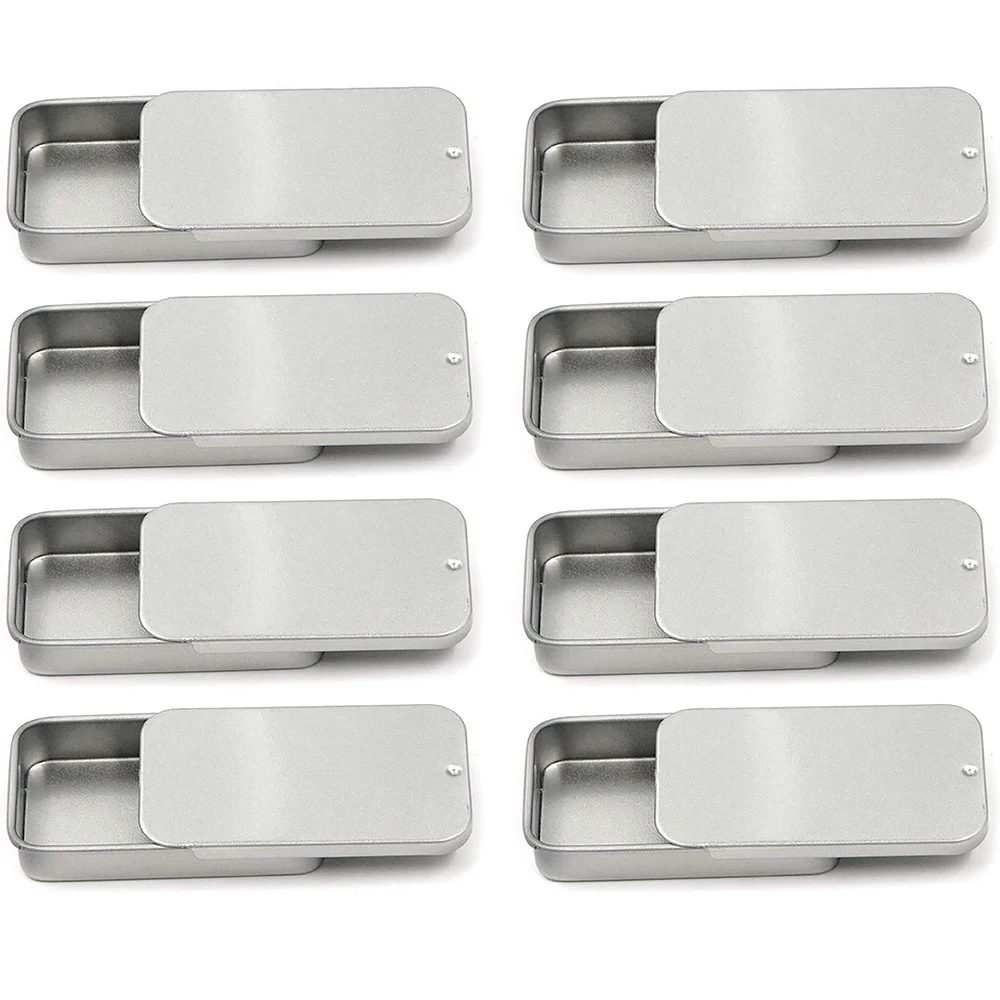 Blank Small Rectangle Mint/makeup/eyebrow Soap/lip Balm Sliding Tin Packaging Small Custom Wholesale Metal Tin Can Packaging