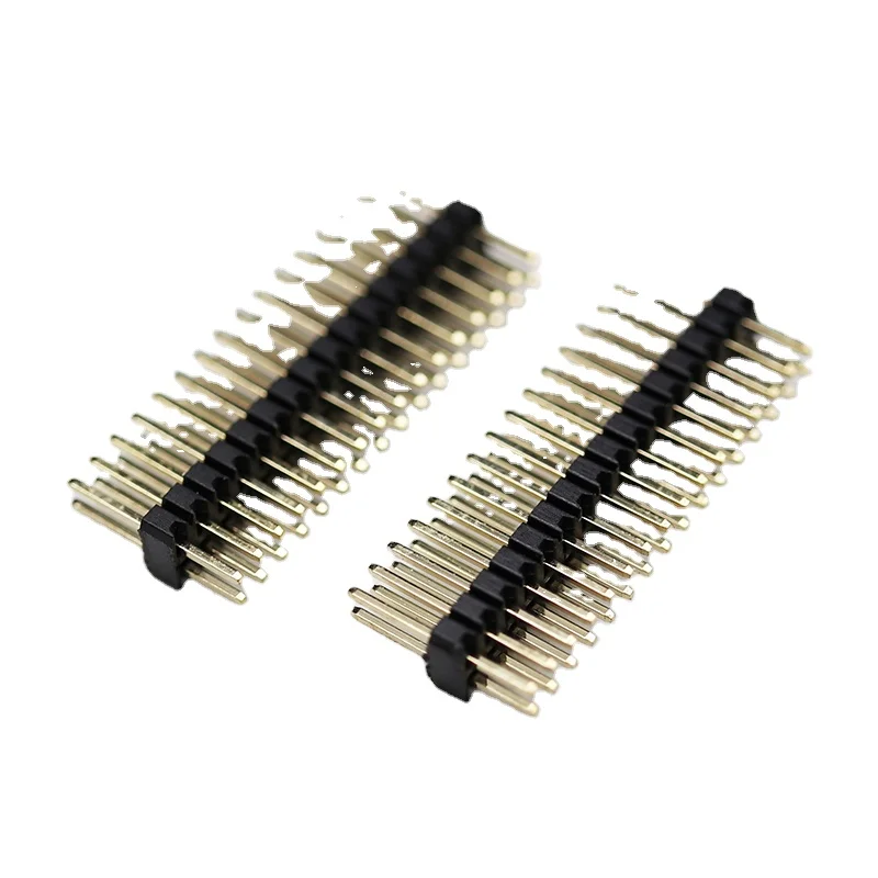 Factory outlet PCB Straight Connector 2 to 40 Pin 2.54/2.0/1.27/1.0 Pitch More plastic Dual Row PIN Header Connector