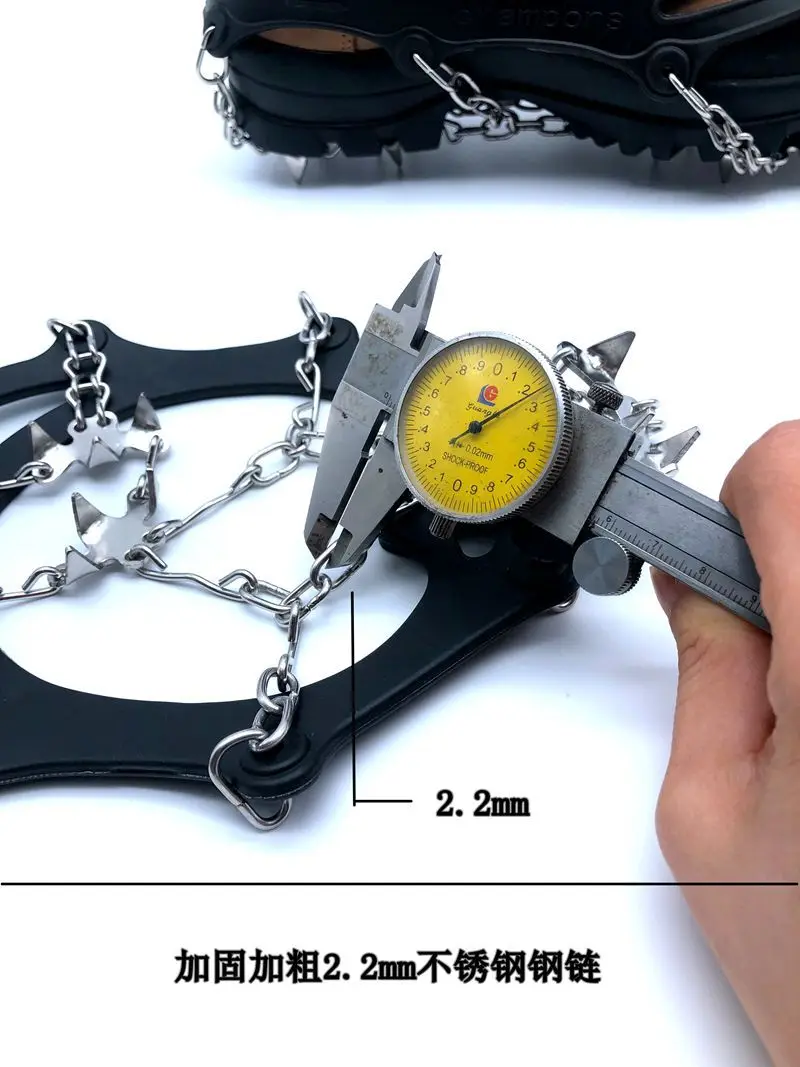 Hot Selling Crampons Ice Snow Grips Traction Cleats Shoes Grips with Anti Slip 19 Teeth Stainless Steel Spikes Shoes