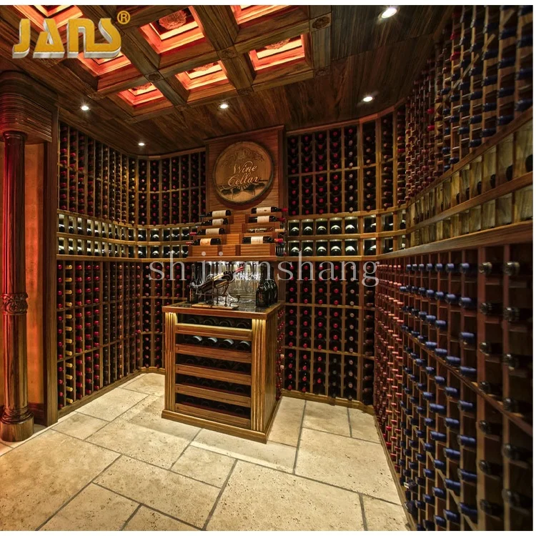 
Customization antique Wine Wall Display Racks Storage Counter Rack Wooden Wine Bar Cabinet 