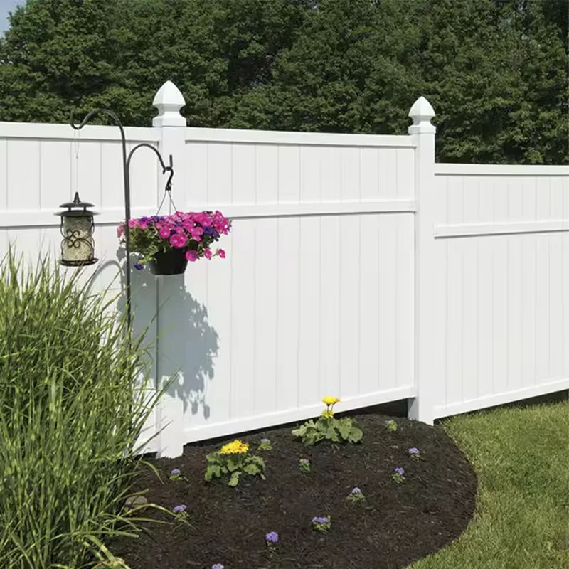White Pretty Privacy Garden Outdoor Decorative Fencing Panels Plastic Composite Pvc Fence Designs