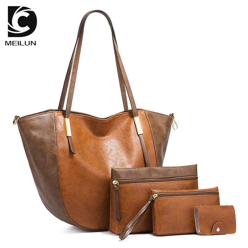 2021 hot sale ready-ship women tote bags factory price women handbags 4pcs set wholesale