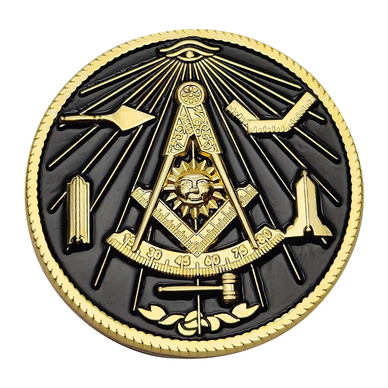 Manufacturer Luxury  custom Souvenirs Masonic soft enamel Car Emblem