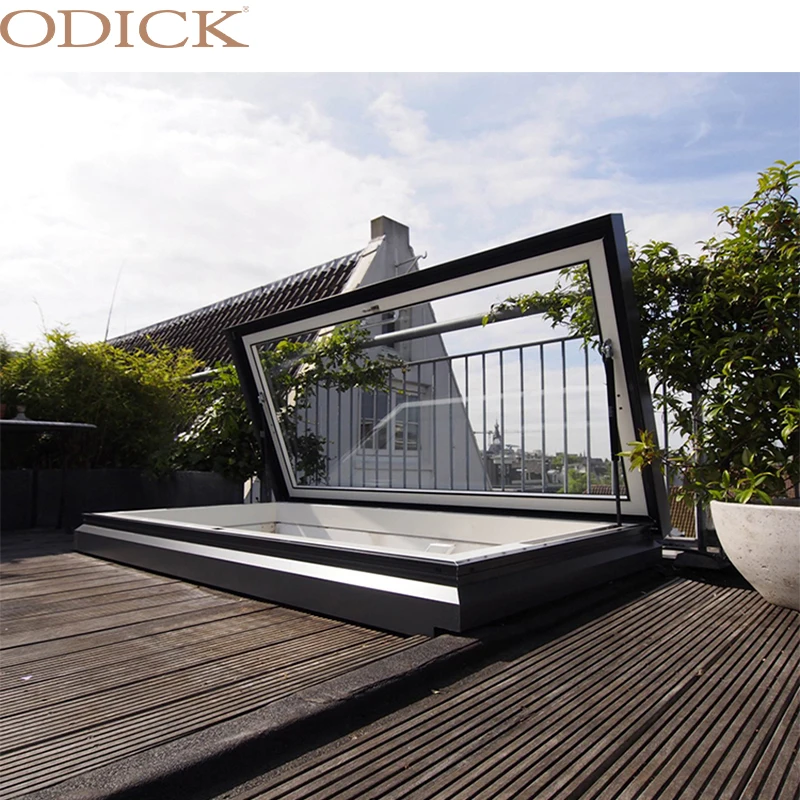 Automatic Flat Roof Extended Roof Windows Tempered Glass Greenhouse Skylight Window