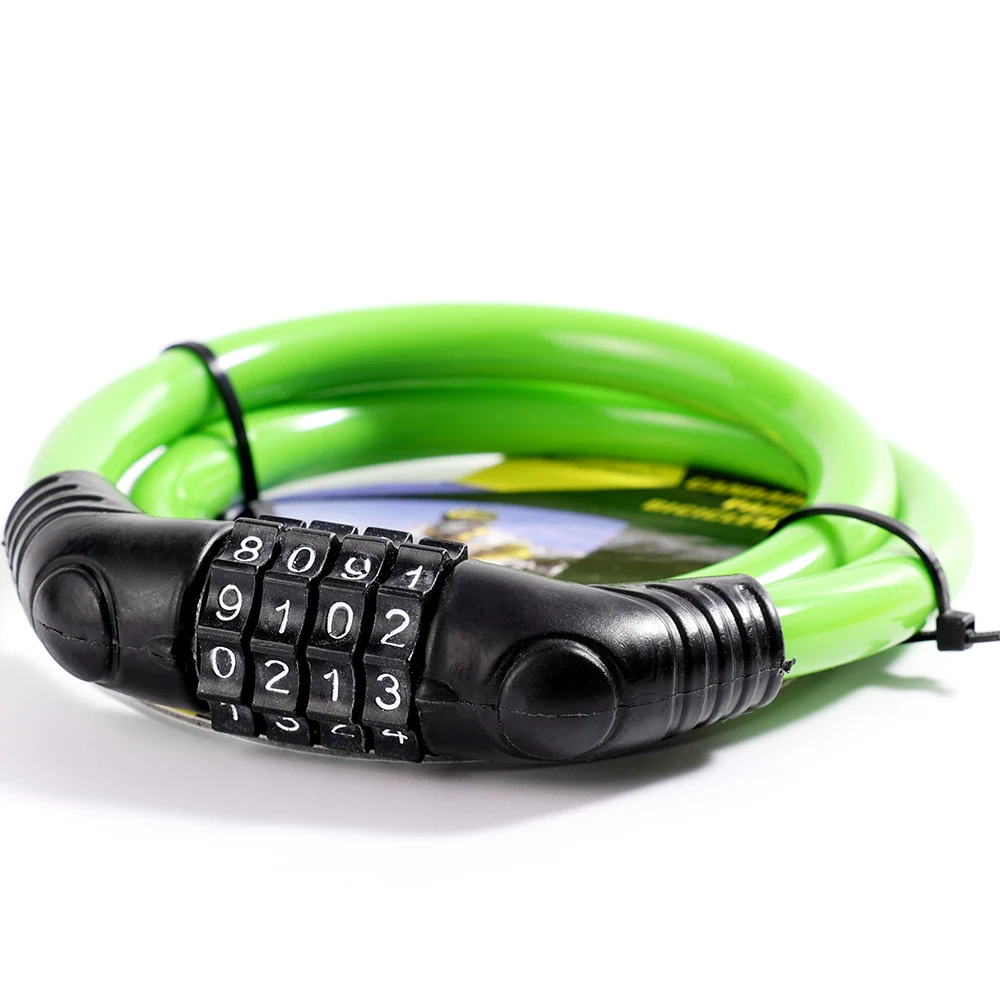 Wholesale 4 digital cable bike lock bicycle combination lock bike