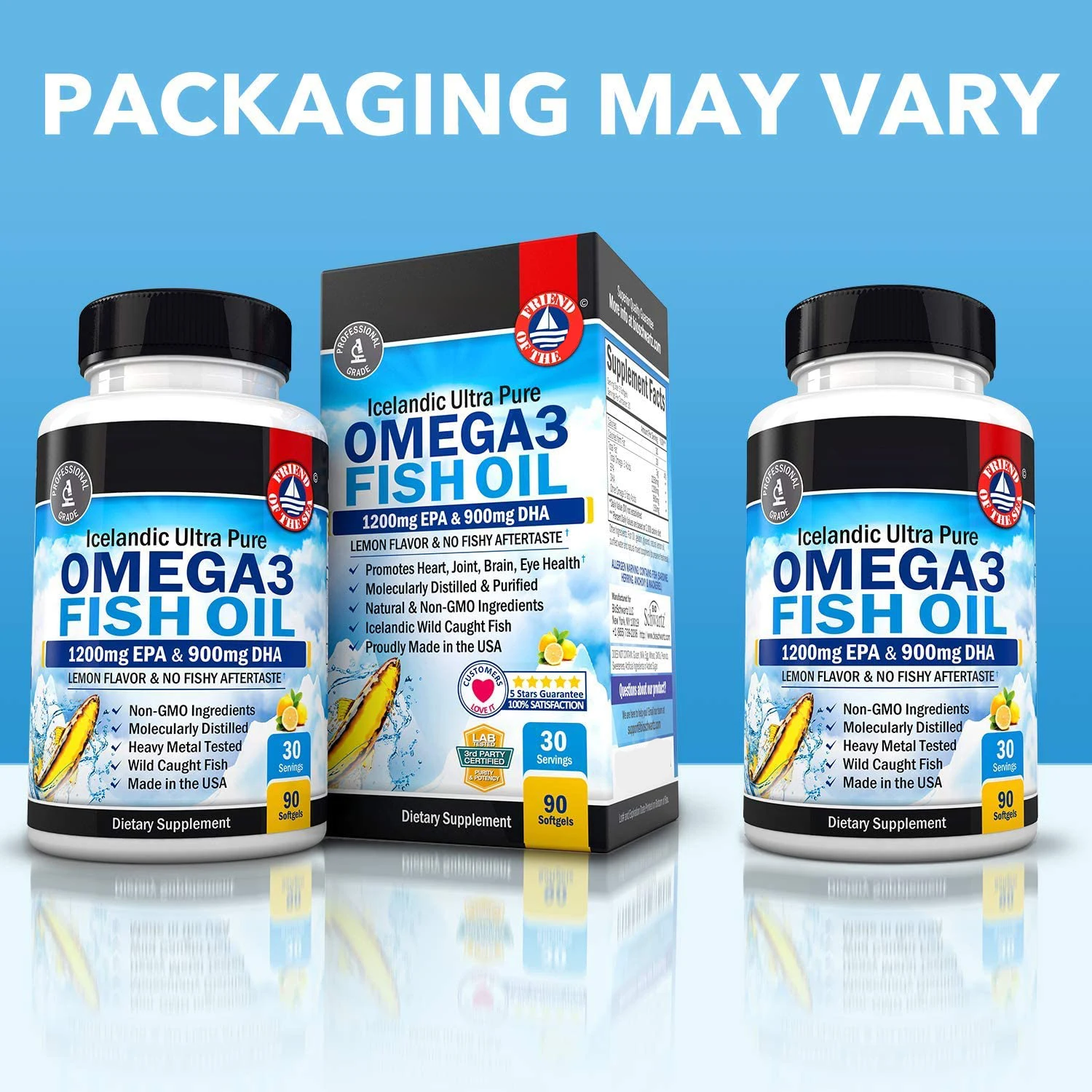 OEM Fish Oil Omega 3 EPA & DHA  Immune & Heart Support Fatty Acids Pills Promotes  Joint Eyes Brain & Skin Health