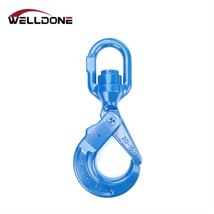 Superior Quality Grade 100 G100 Swivel Self Locking Hook with Bearing