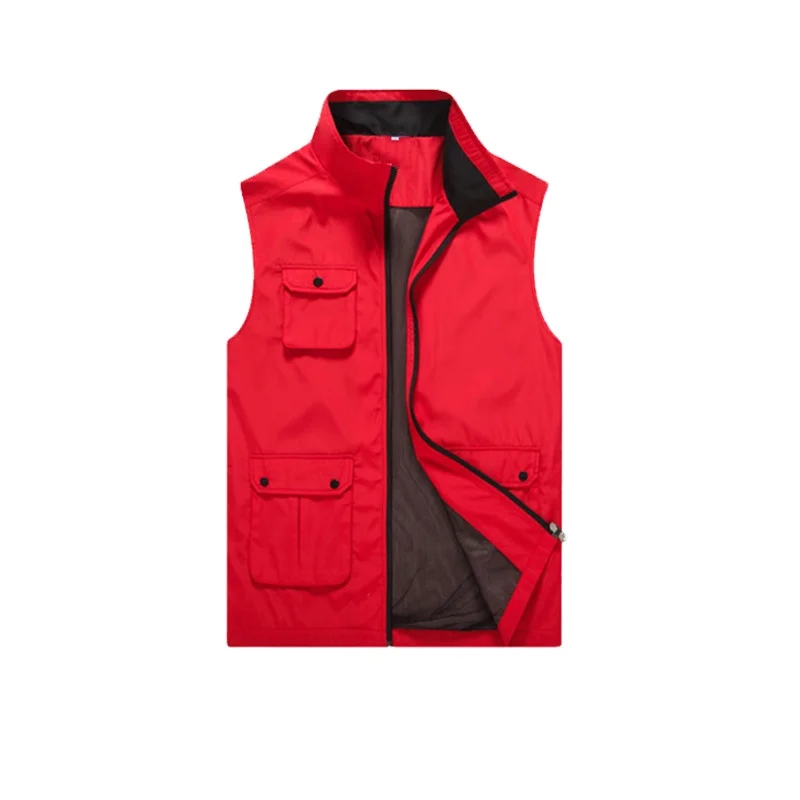 Volunteer vests custom printed logo photography director journalist uniforms custom printed multi-pocket vests