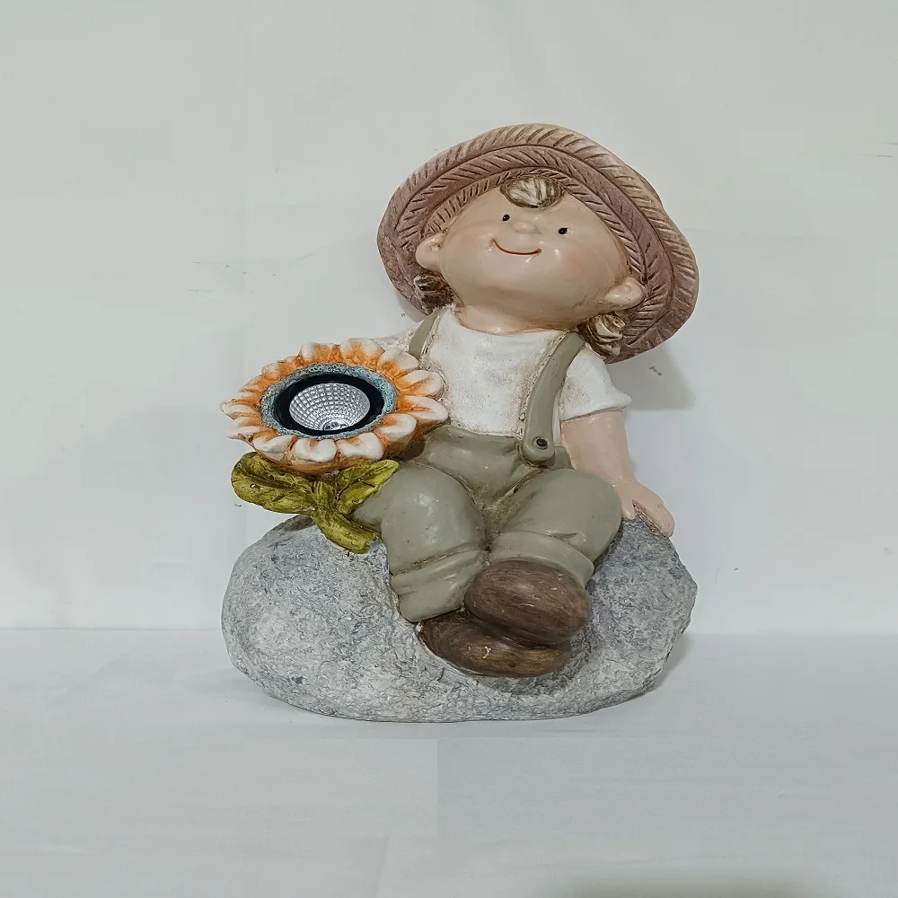 Magnesia Cartoon Kids Garden Indoor Decorations Boy And Girl Planter With Flower Pots