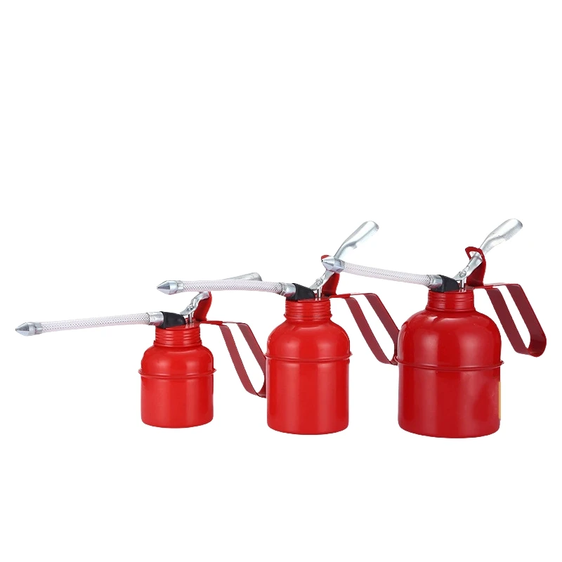 High Pressure Pump Yellow Flexible Nozzle Lubricating Lubricator Oiler / Oil Can Spray Gun Pot Plastic Steel Pump Oiler