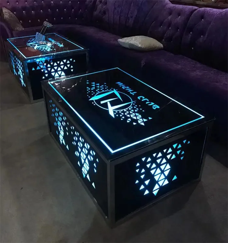 Cool bar furniture/ nightclub/ KTV/ night club/led cube table wholesale hookah lounge furniture