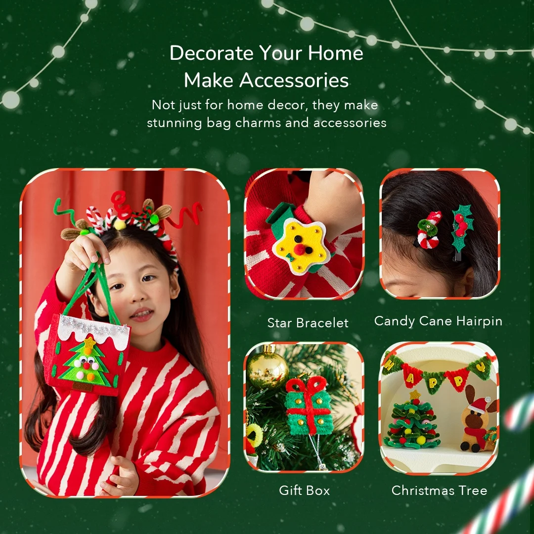 Mideer MD4279/CT4290 wholesale diy creative handmade toy for children Christmas creative handmade toys set