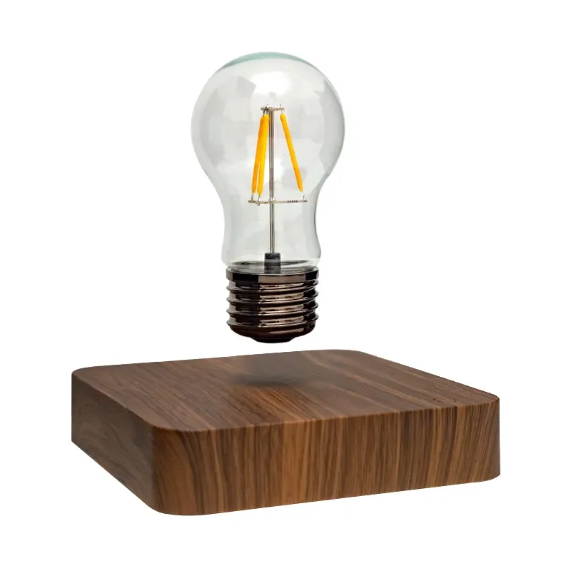 Творческий беспроводной заряд деревянная основа Магнитная левитирующая светодиодная плавающая лампа настольная комнатная лампа