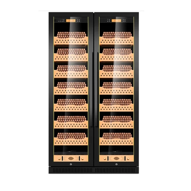 3000 Count  Large Humidor Stainless Steel Cigar Cabinet Compressor Fan Cooling