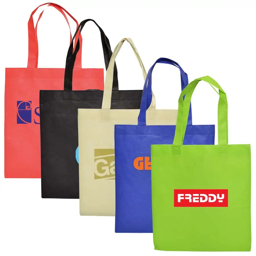 Cheap direct factory supply 80gsm reusable decorative non woven fabric tote bag
