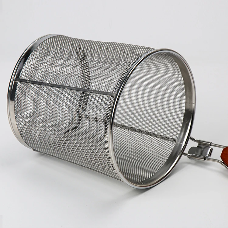 Kitchen Tools Filter Fried Food Noodle Mesh Gadgets Stainless Steel Colander Food Strainer Noodle Strainer with Handle