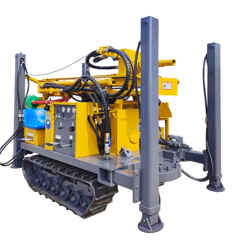 Crawler Wheel Type Diesel Engine Hydraulic Water Well Drilling Rig Machine Use Air Drilling