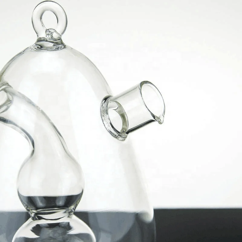 2 In 1 Hand made Borosilicate Glass Olive Oil Jug Vinegar And Oil Dispenser Bottle For Kitchen