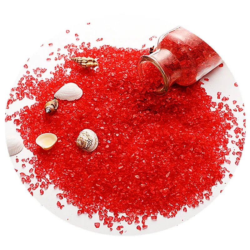 wholesale recycled colored decorative wedding vase filler glass sand for sand ceremony art bowl decor