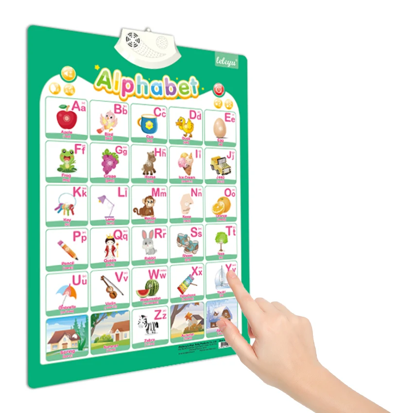 Zhejiang LELEYU musical alphabet wall charts talking poster family interactive toys