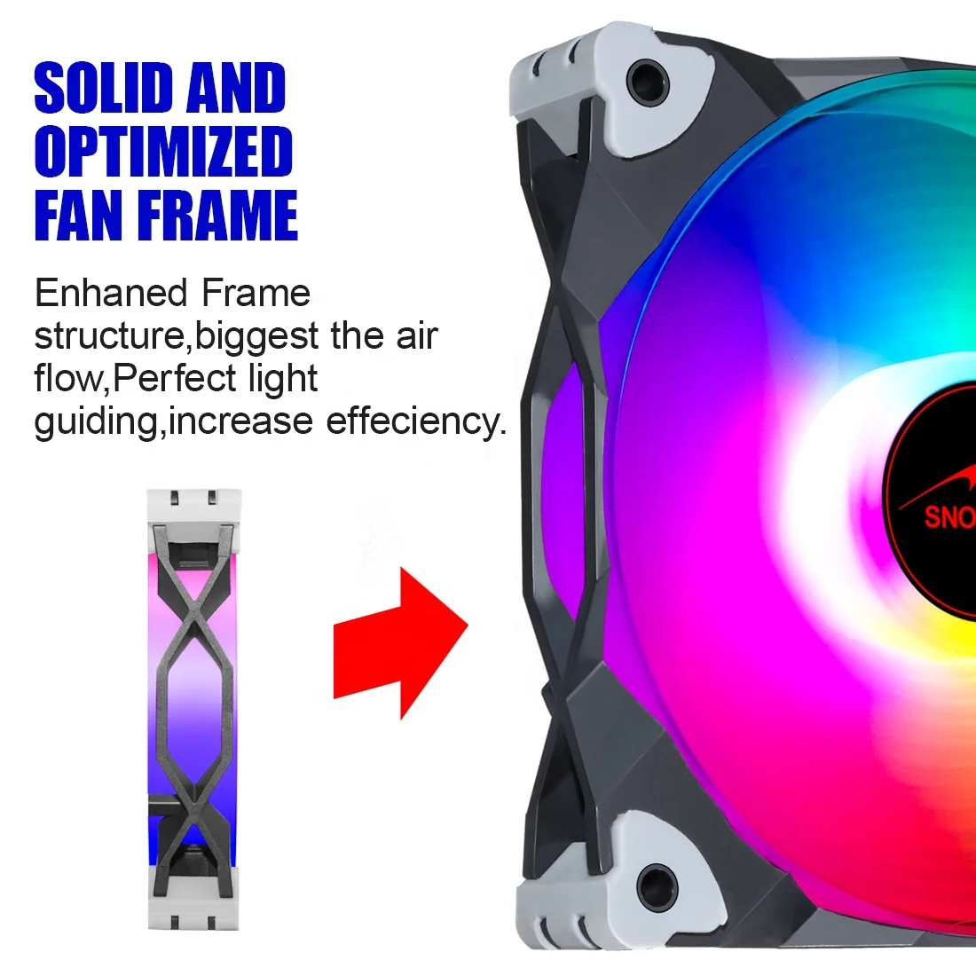 
High Quality Silent 12CM ventilador Computer PC Case ARGB fans 120mm Rgb Axial Flow Cooling Fans for Gaming PC 