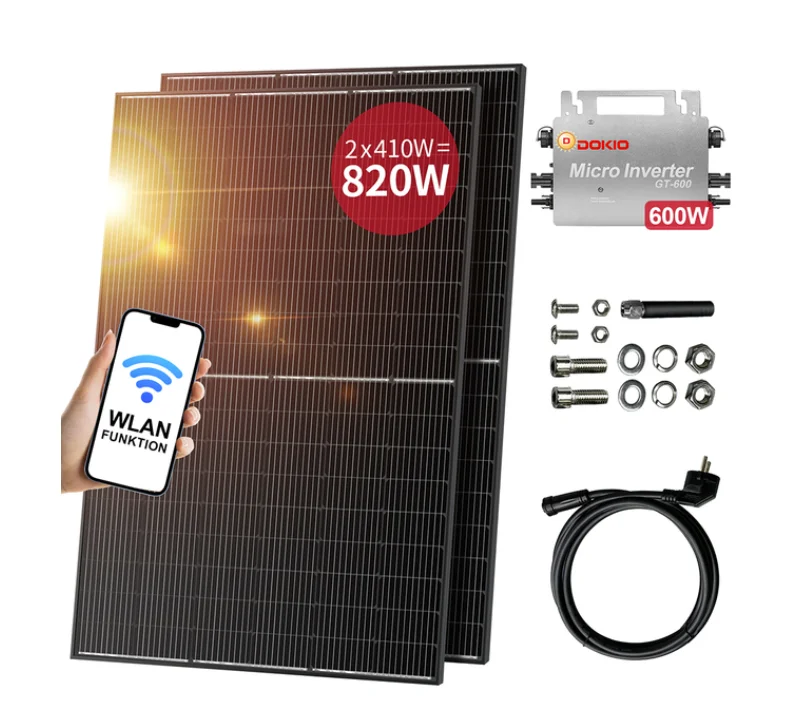 DOKIO 800w 820w balcony solar system with 800w micro inverter for home complete kit