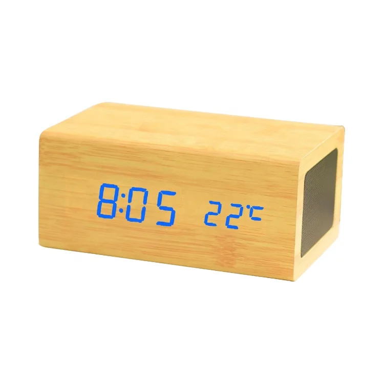 EMAF дропшиппинг агент shopify многофункциональный деревянный стол беспроводной bt динамик цифровой будильник для спальни