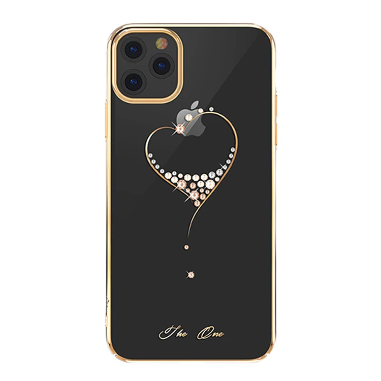 
Nickel side Heart Series Case PC Protection Cover with Crystals Stick from Swarovski for iPhone12 6.7 inches protective cases 