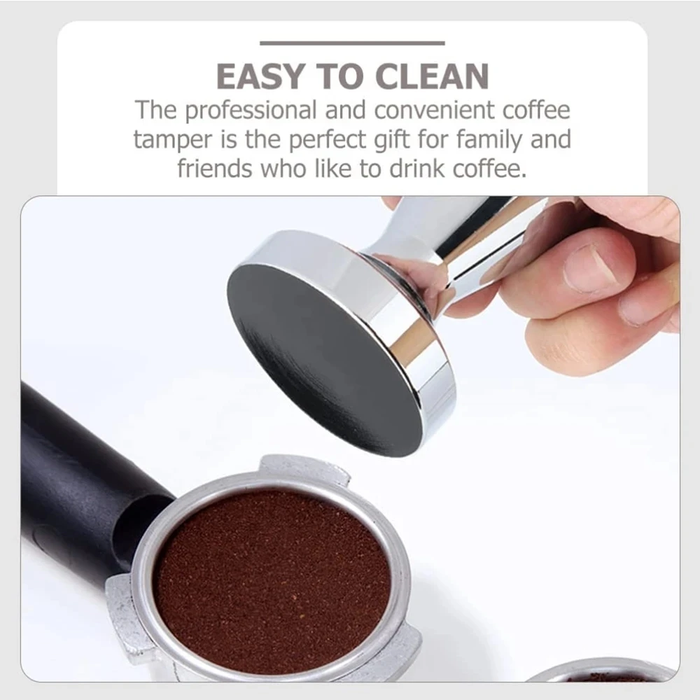 Coffee Powder Bean Press Hammer Stainless Steel Flat Base Stainless Steel Coffee Tamper with Handle Coffee Tamper