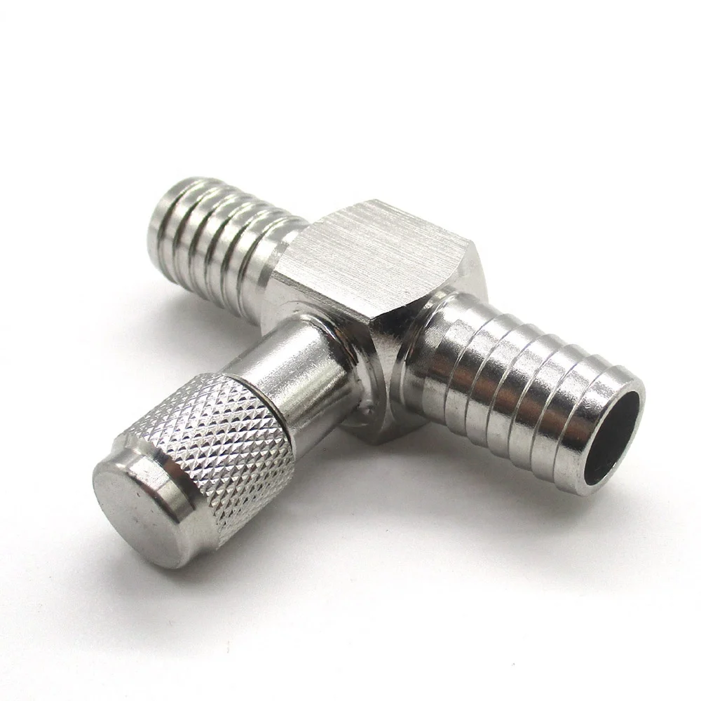 China Factory Producing High-Quality Stainless Steel Two-Way 1/4 Inch Barb Hose Schrader Check Valve