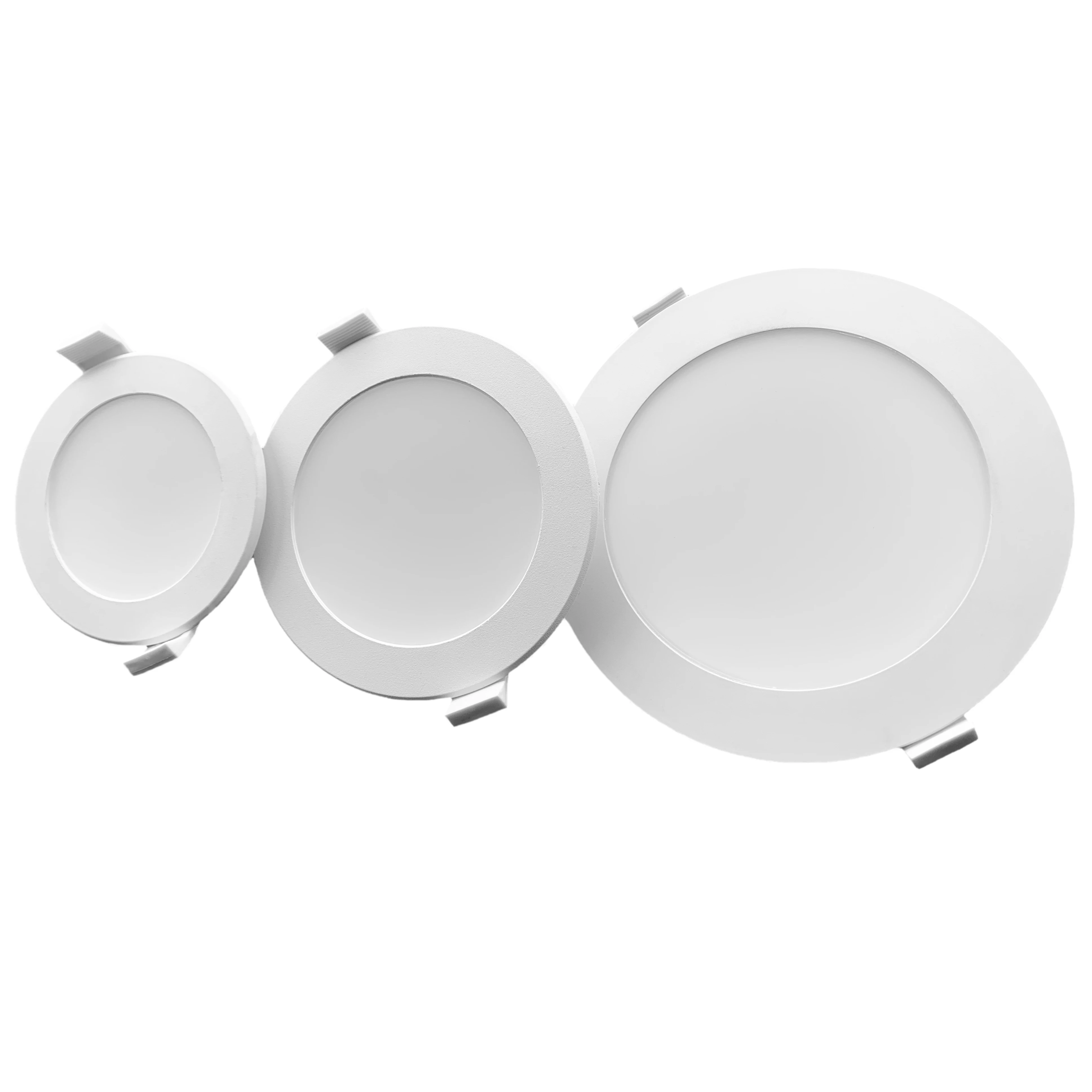 Passed EN1363 fire test circular patch 2835 5W 7W 9W 12W 18W dimming 3CCT embedded LED downlight with power supply