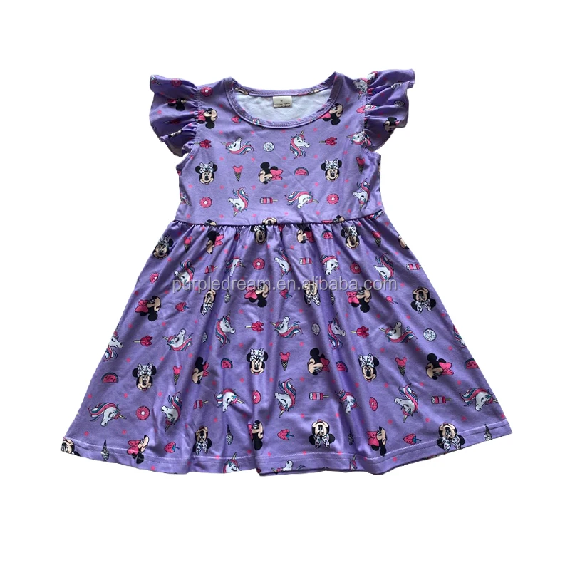 
Детская одежда с мультяшными персонажами, платье большого размера для детей, до колена, детская одежда 