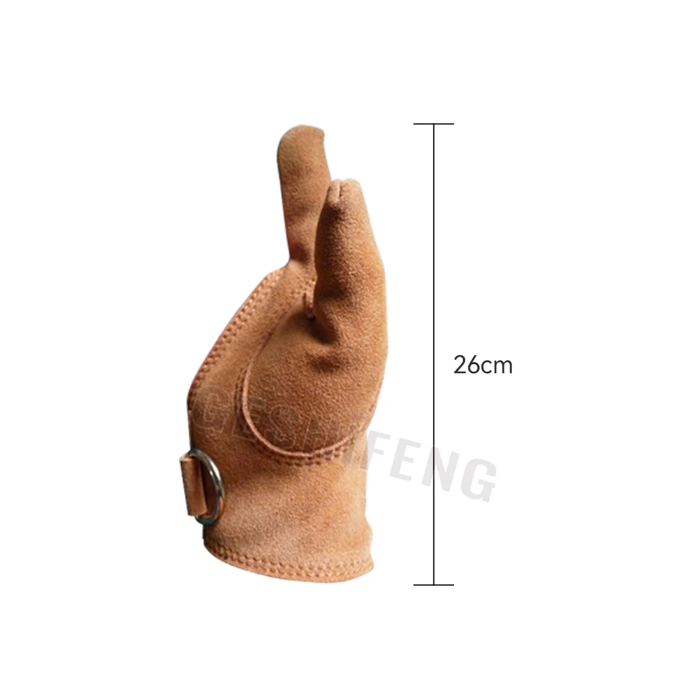 Training Eagle Gloves Anti Bite Anti-Scratch 26cm Leather Anti Grasping Fingerless Gloves For Training Interactive