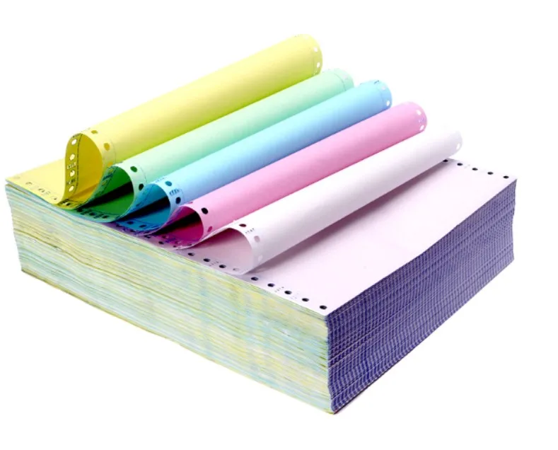 50 г точечные Матричные принтеры бумага непрерывной подачи компьютерная бумага 2-слойная безуглеродная копия NCR бумажные листы