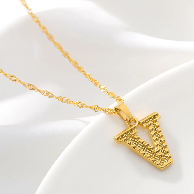 New Fashion Letter Necklace Gold Plated Initial Necklace Jewelry for Women Hot Sell Letter Necklace Jewellery