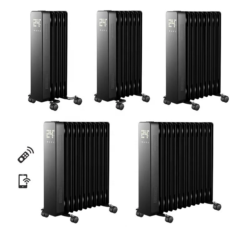 2500w 13 Fins electric heater radiator portable home oil heater with wifi APP control