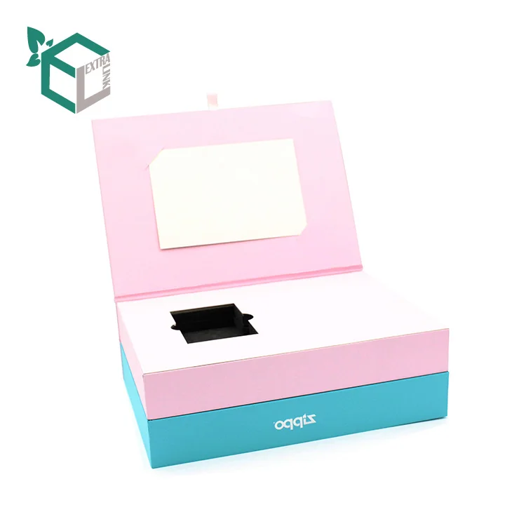 Custom Cardboard Double Layer Paper Packaging Box For Zippo Lighter Men/Women Blue Pink Gift Boxes Magnetic Lighters Box