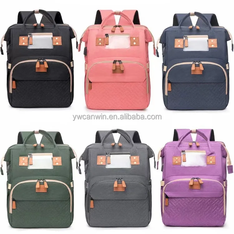 2022 New Design Baby Bag with Changing Station 3 in 1 Large Capacity Baby backpack diaper bag Multifunction Expandable