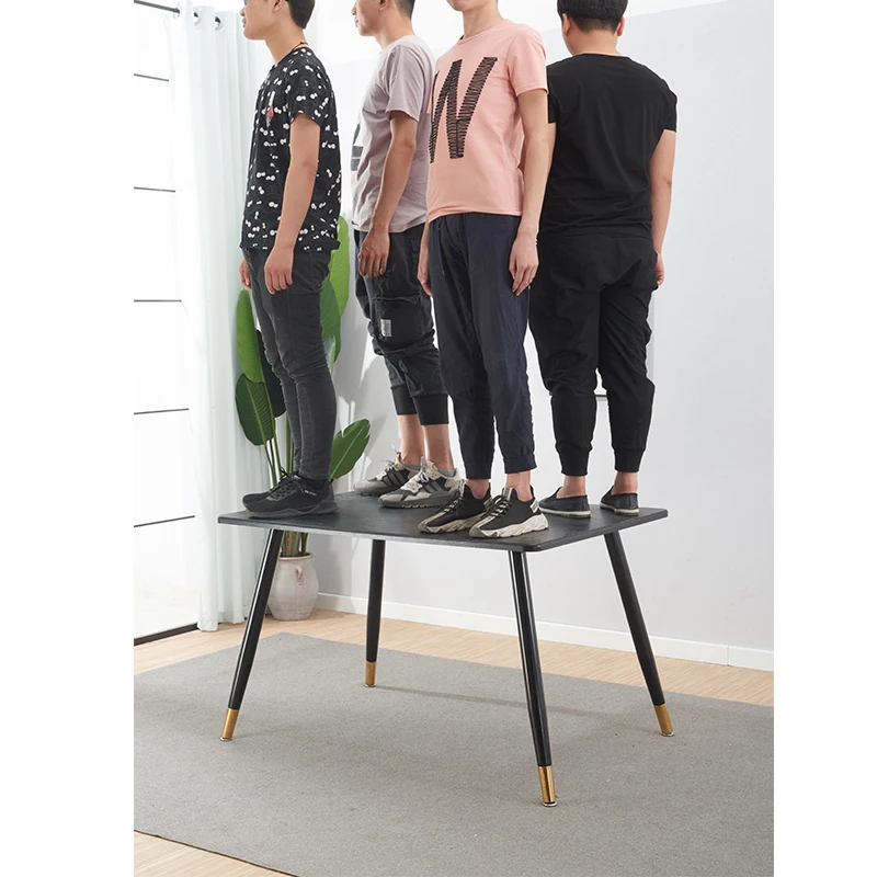 
High quality nordic furniture 4 dining chair modern fabric chair dining table set for hotel 