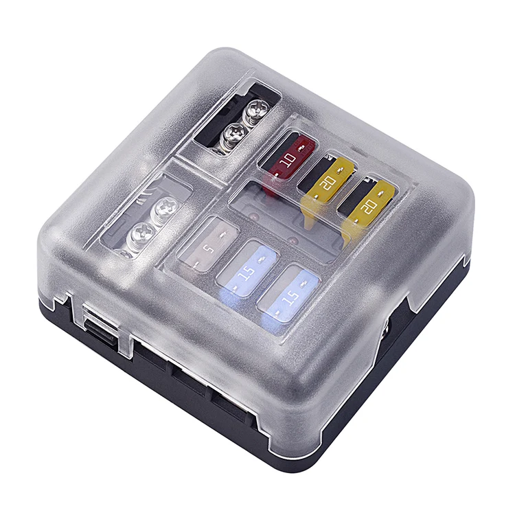 12v Auto Blade Fuse Holder Automotive Fuse Box Connector With Indicator Light