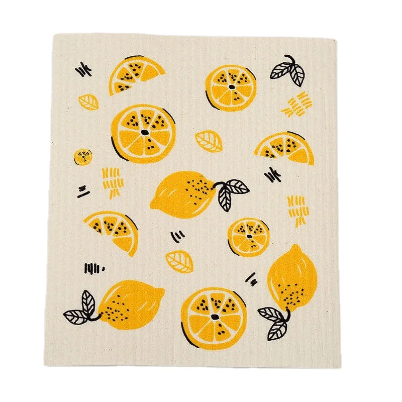 customize biodegradable swedish dishcloth cellulose sponge dish cloths for kitchen cleaning