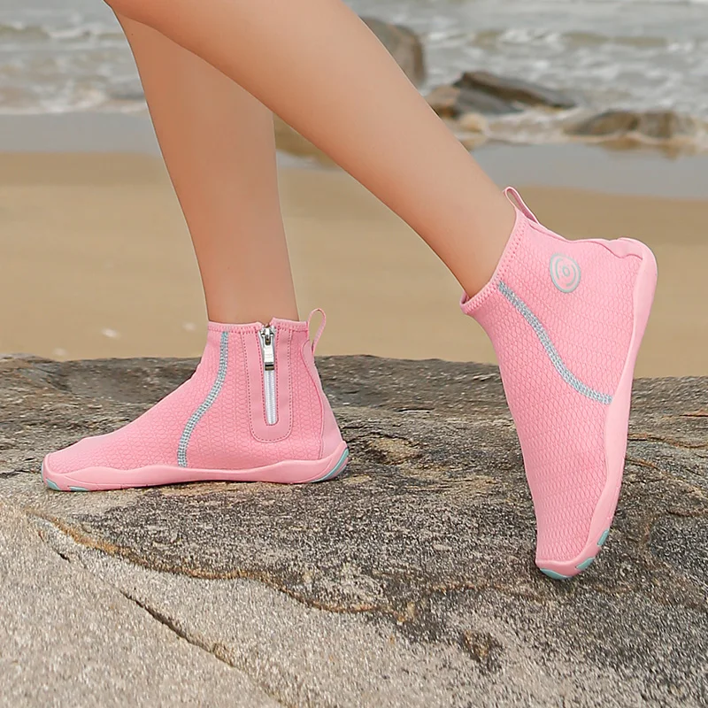 Sole Durable Barefoot Shoe Quick Dry Rubber High Top Outdoor Unisex Opp Bag Lycra 100 Pairs Children,baby CN;FUJ W-27