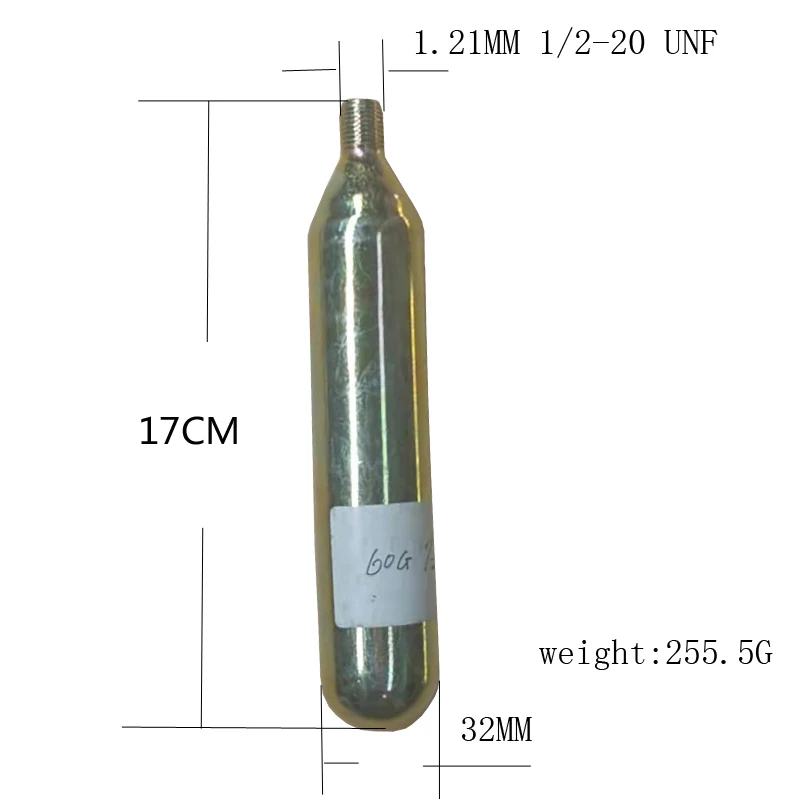 Hit-air 60cc co2 canister co2 cartridge used for horse jacket HELITE PRODUCTS