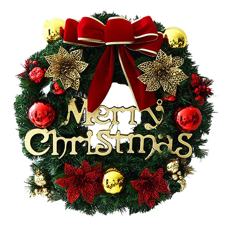 Wholesale Christmas wreath Outdoor yard decorations Halloween decorative Artificial Flower Christmas decorations 30CM