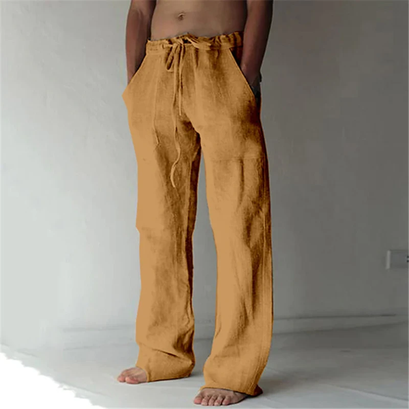 Woven pants  korean pants for men linen    5xl casual pants high quality